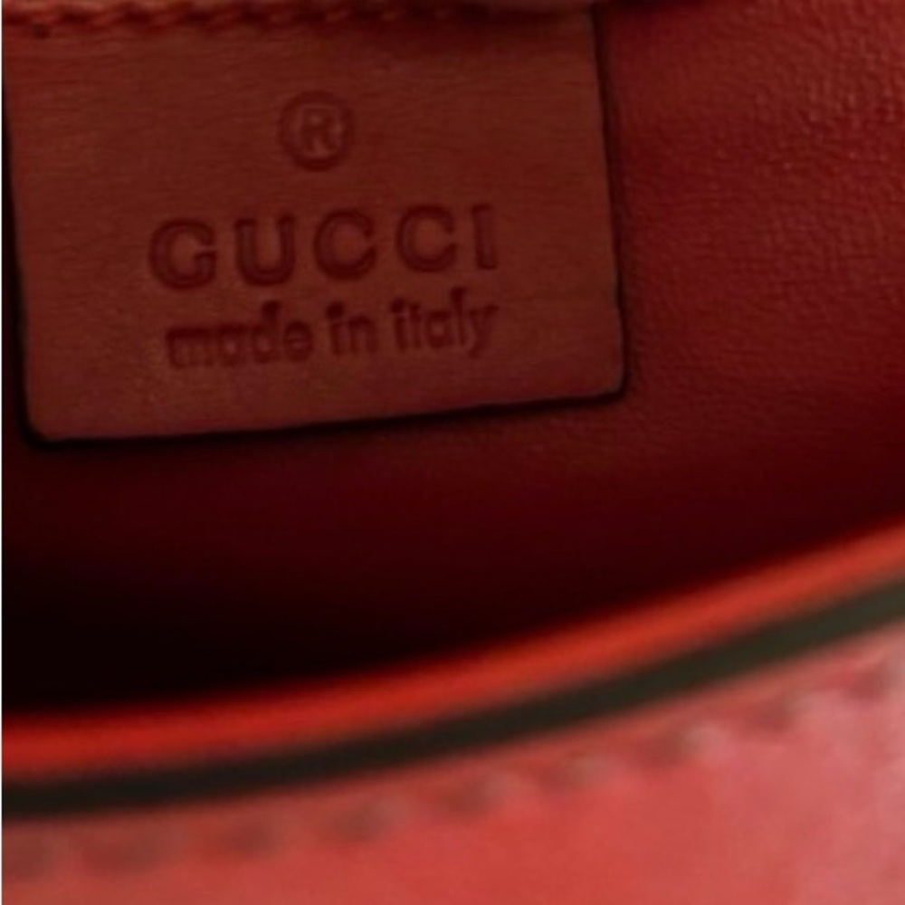 Gucci Red Leather Crossbody with Tassel and Silver Hardware Horsebit - Picture 3 of 5